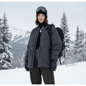 FP Movement Jacket Black Oversized Tricked Out Trek Puffer Womens Medium